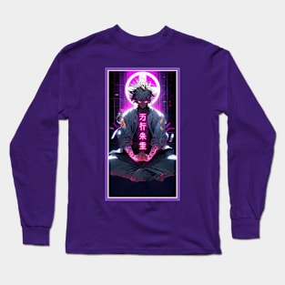 Anime Hero Power Meditation | Quality Anime Artwork | Anime Power Energy Meditation |  Manga Anime Art Long Sleeve T-Shirt